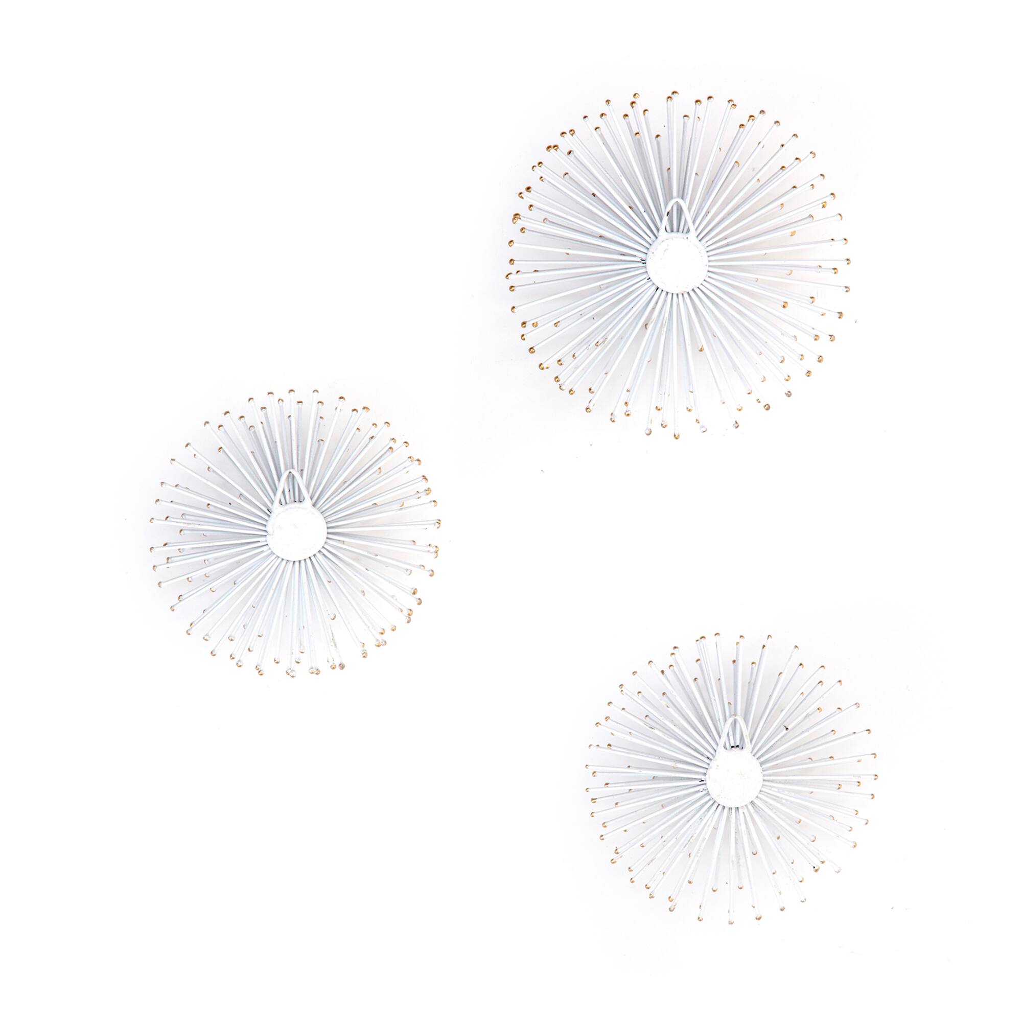 Habitat Decor White & Gold Starburst Metal Wall Art Set